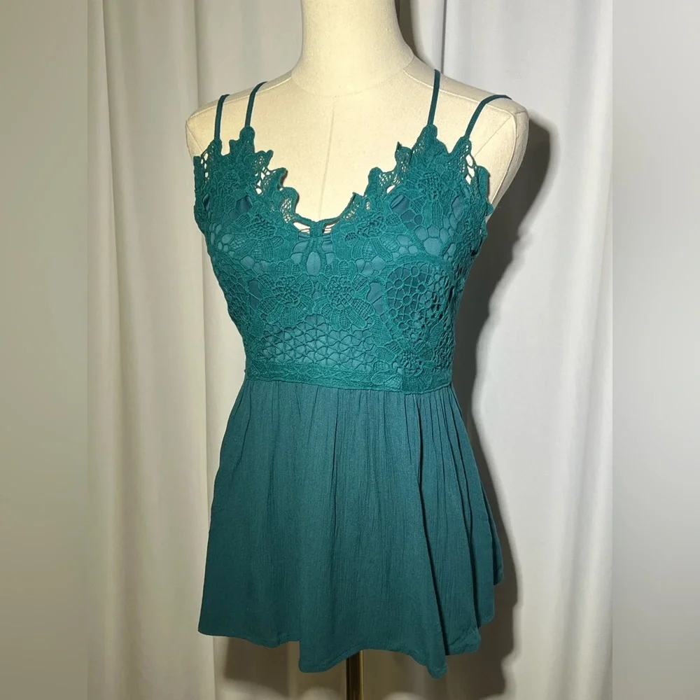 Maurice’s Teal Lace Tank Top | S NWT Wrap style - Picture 3 of 5